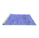 Sideview of Machine Washable Oriental Blue Traditional Rug, wshabs1722blu