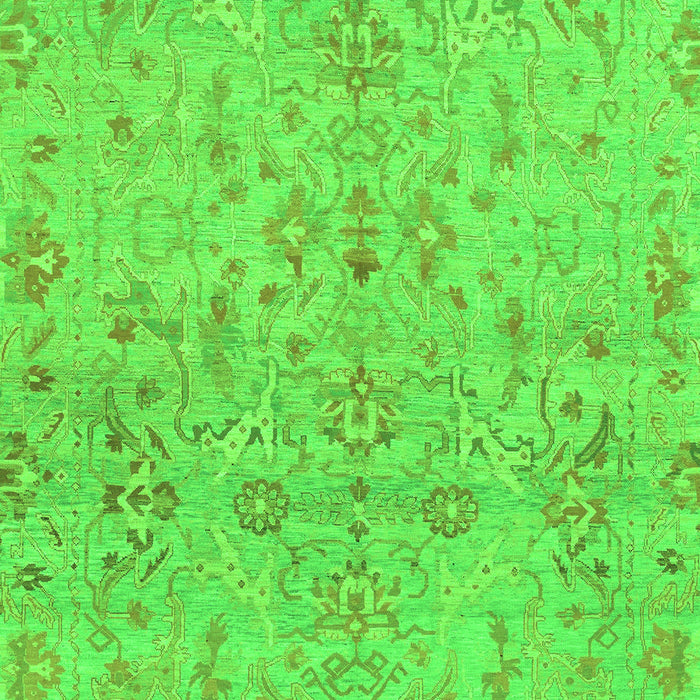 Machine Washable Oriental Green Traditional Area Rugs, wshabs1723grn