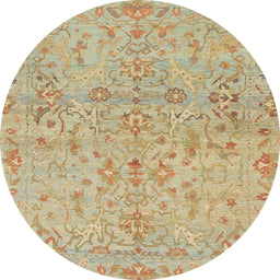 Round Machine Washable Abstract Bronze Brown Rug, wshabs1723