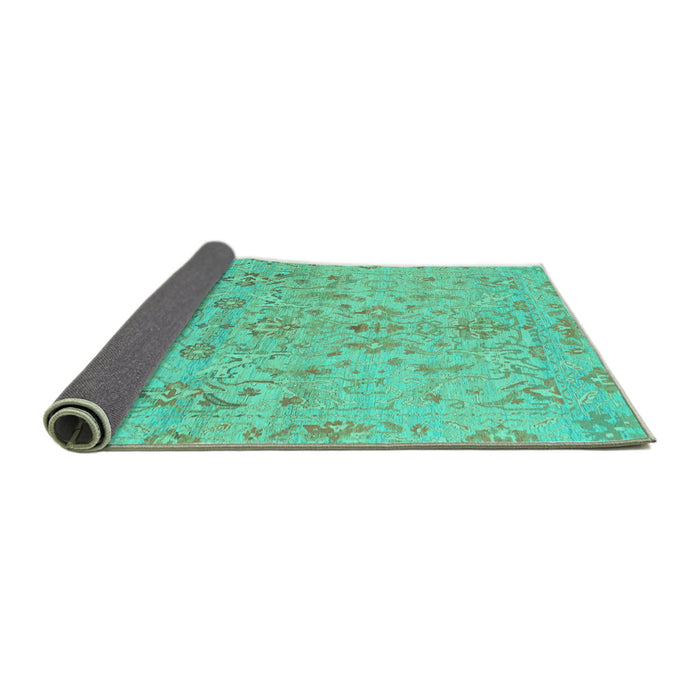 Sideview of Oriental Turquoise Traditional Rug, abs1723turq