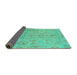 Sideview of Oriental Turquoise Traditional Rug, abs1723turq