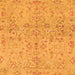 Square Machine Washable Oriental Orange Traditional Area Rugs, wshabs1723org