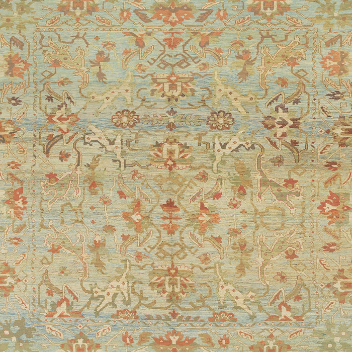 Square Abstract Bronze Brown Oriental Rug, abs1723