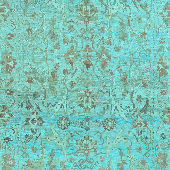 Machine Washable Oriental Light Blue Traditional Rug, wshabs1723lblu
