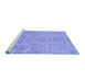 Sideview of Machine Washable Oriental Blue Traditional Rug, wshabs1723blu