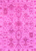 Machine Washable Oriental Pink Traditional Rug, wshabs1724pnk