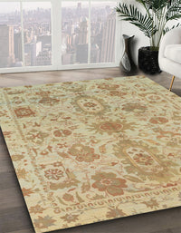 Abstract Bronze Brown Oriental Rug, abs1724