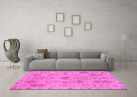 Machine Washable Oriental Pink Traditional Rug, wshabs1724pnk