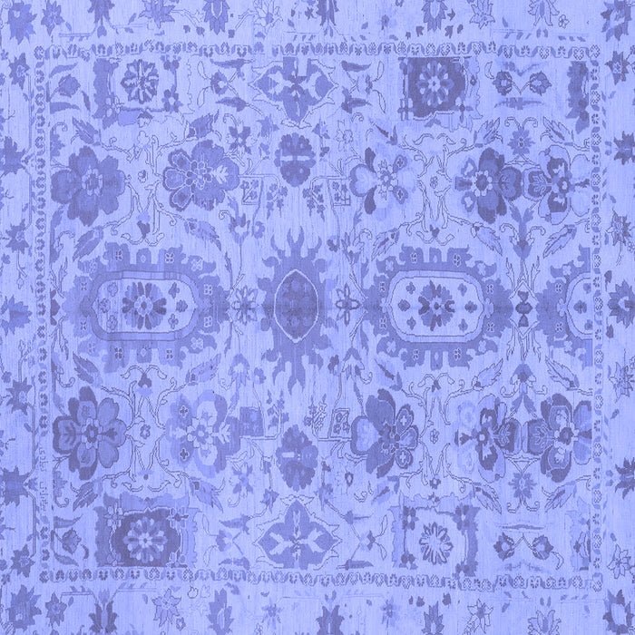Square Oriental Blue Traditional Rug, abs1724blu