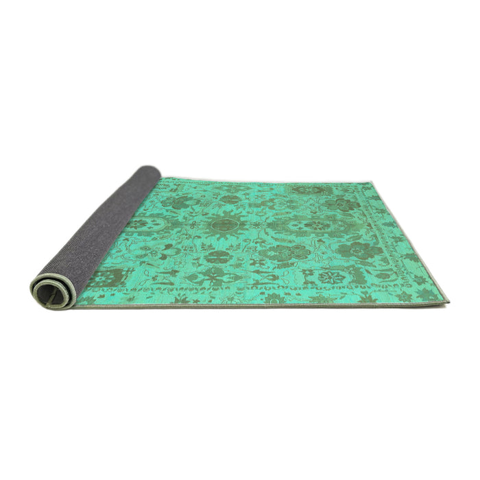 Sideview of Oriental Turquoise Traditional Rug, abs1724turq