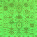 Square Oriental Green Traditional Rug, abs1724grn