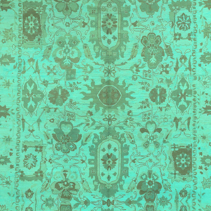 Machine Washable Oriental Turquoise Traditional Area Rugs, wshabs1724turq