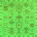 Square Machine Washable Oriental Green Traditional Area Rugs, wshabs1724grn