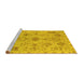 Sideview of Machine Washable Oriental Yellow Traditional Rug, wshabs1724yw