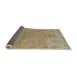 Sideview of Abstract Dark Khaki Green Oriental Rug, abs1725