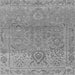 Square Machine Washable Oriental Gray Traditional Rug, wshabs1725gry