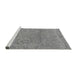 Sideview of Machine Washable Oriental Gray Traditional Rug, wshabs1725gry