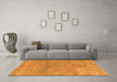 Machine Washable Oriental Orange Traditional Area Rugs in a Living Room, wshabs1725org