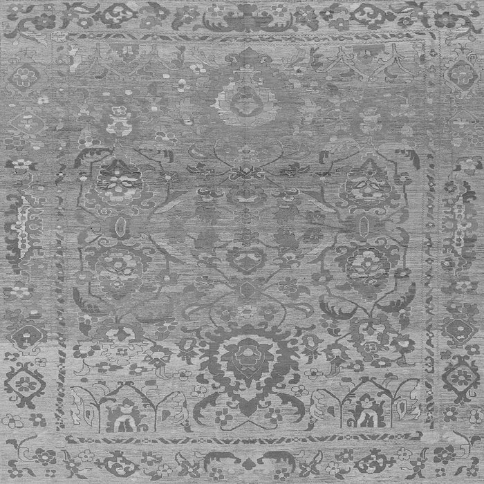 Square Oriental Gray Traditional Rug, abs1725gry