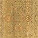 Square Oriental Brown Traditional Rug, abs1725brn