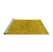 Sideview of Machine Washable Oriental Yellow Traditional Rug, wshabs1725yw
