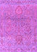 Machine Washable Oriental Purple Traditional Area Rugs, wshabs1725pur