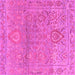 Square Oriental Pink Traditional Rug, abs1725pnk