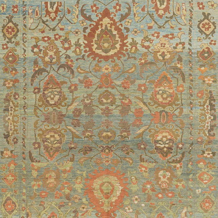 Machine Washable Abstract Dark Khaki Green Rug, wshabs1725