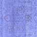 Square Machine Washable Oriental Blue Traditional Rug, wshabs1725blu