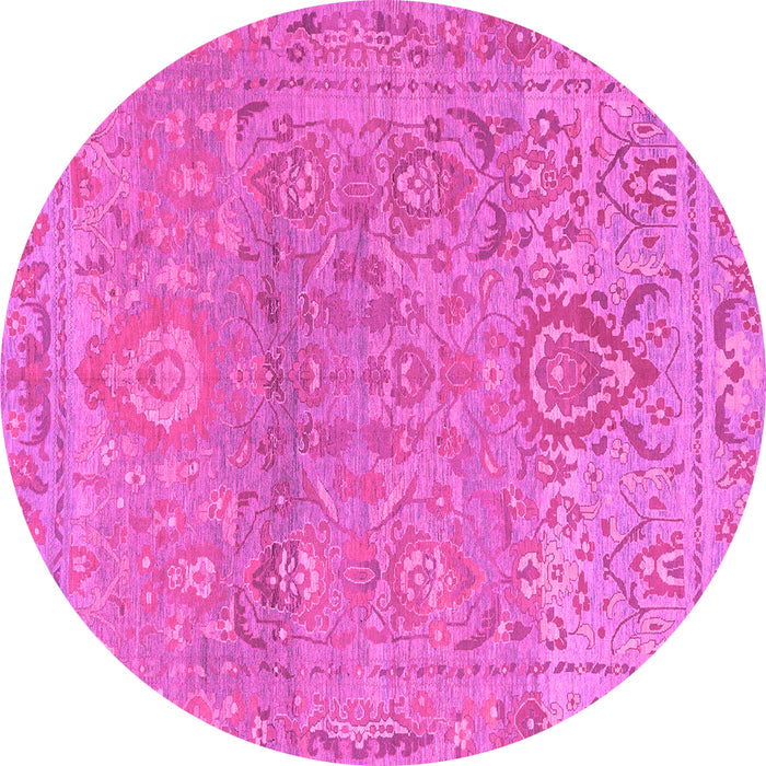 Round Oriental Pink Traditional Rug, abs1725pnk