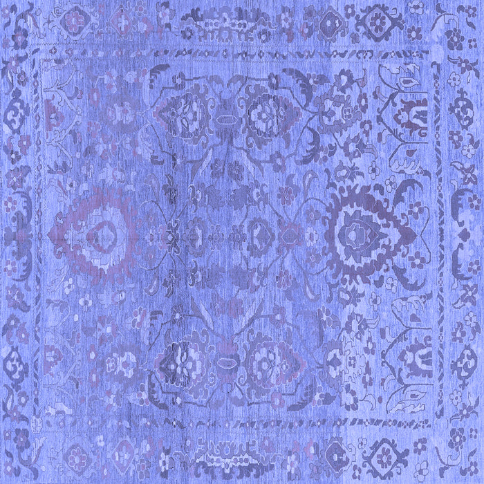 Square Oriental Blue Traditional Rug, abs1725blu