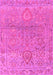 Machine Washable Oriental Pink Traditional Rug, wshabs1725pnk