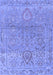 Machine Washable Oriental Blue Traditional Rug, wshabs1725blu