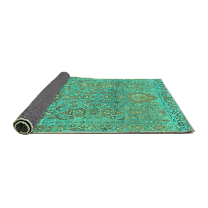 Sideview of Oriental Turquoise Traditional Rug, abs1725turq