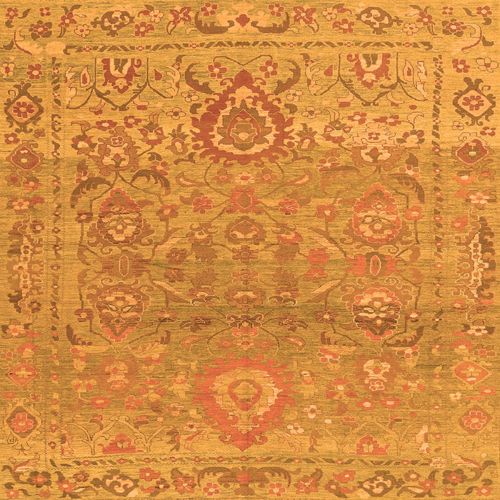 Square Oriental Orange Traditional Rug, abs1725org