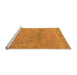 Sideview of Machine Washable Oriental Orange Traditional Area Rugs, wshabs1725org