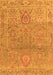 Machine Washable Oriental Orange Traditional Area Rugs, wshabs1725org