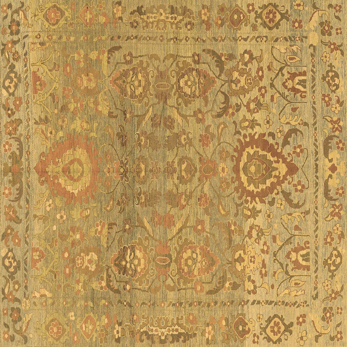 Square Machine Washable Oriental Brown Traditional Rug, wshabs1725brn