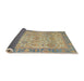 Sideview of Abstract Dark Almond Brown Oriental Rug, abs1726