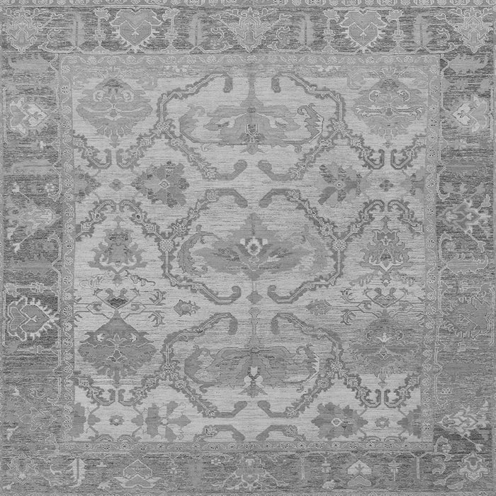 Square Machine Washable Oriental Gray Traditional Rug, wshabs1726gry