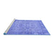 Sideview of Machine Washable Oriental Blue Traditional Rug, wshabs1726blu