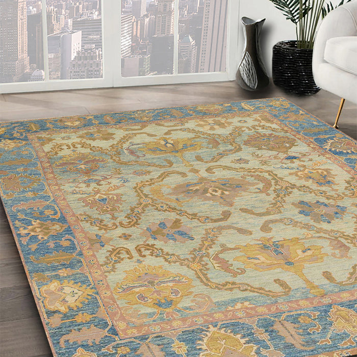 Machine Washable Abstract Dark Almond Brown Rug in a Family Room, wshabs1726