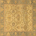 Square Oriental Brown Traditional Rug, abs1726brn