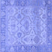 Square Oriental Blue Traditional Rug, abs1726blu