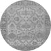 Round Oriental Gray Traditional Rug, abs1726gry