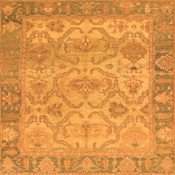 Square Oriental Orange Traditional Rug, abs1726org