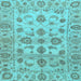 Square Machine Washable Oriental Light Blue Traditional Rug, wshabs1727lblu