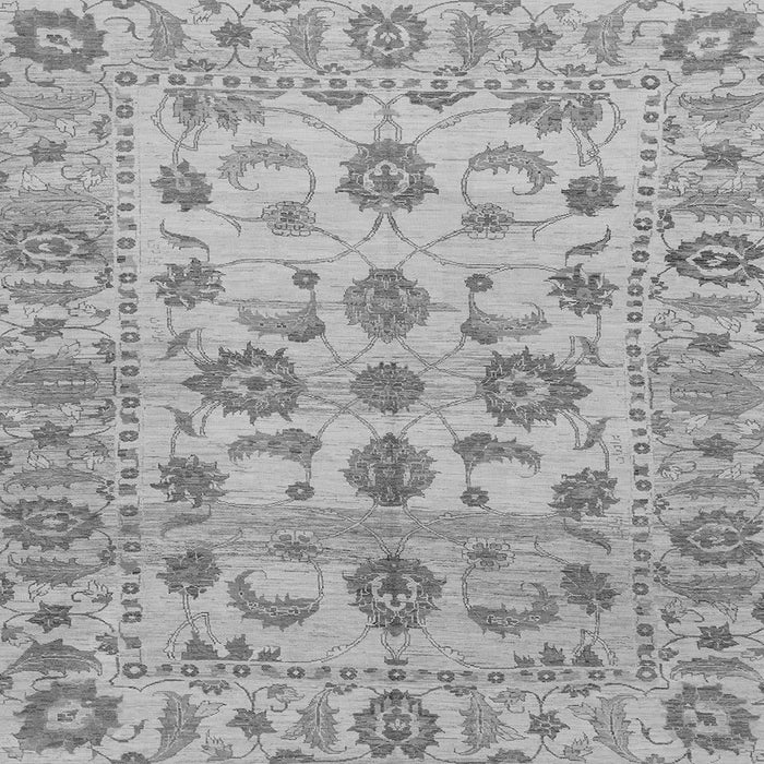 Square Oriental Gray Traditional Rug, abs1727gry