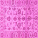 Square Oriental Pink Traditional Rug, abs1727pnk