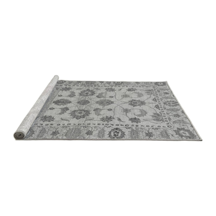 Sideview of Machine Washable Oriental Gray Traditional Rug, wshabs1727gry